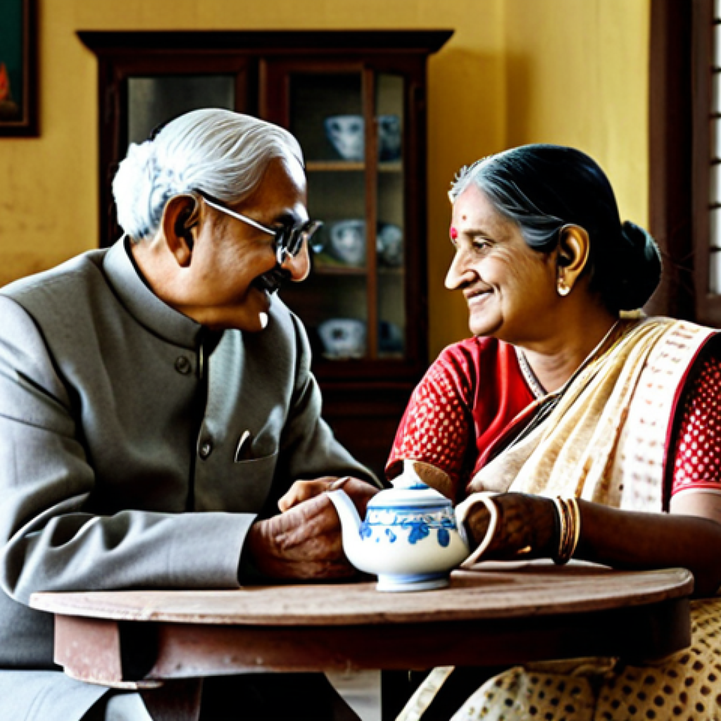 **
"A heartwarming advertisement featuring an elderly Bengali couple reminiscing over tea, fully clothed in traditional attire, surrounded by vintage decor, creating a nostalgic atmosphere, safe for work, appropriate content, perfect anatomy, natural proportions, professional, family-friendly"
**
