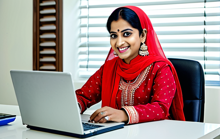 **
"A successful Bangladeshi entrepreneur, fully clothed in a traditional yet modern salwar kameez, working on a laptop in a bright, modern Dhaka office. Smiling confidently. Professional attire, modest, safe for work, appropriate content, perfect anatomy, correct proportions, natural pose, high quality, family-friendly."
**