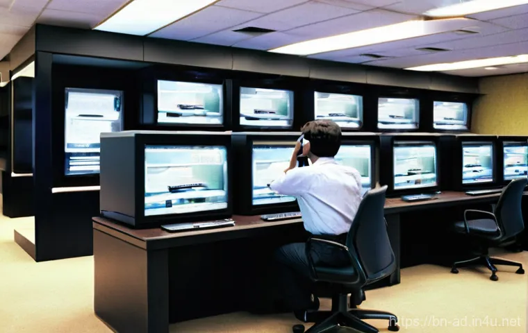 광고홍보사와 광고 디자인 도구 소개 - **Prompt:** "A bustling traditional advertising agency from the mid-2000s. The scene features an ope...