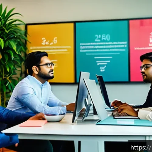 Home 31 광고홍보사와 온라인 캠페인 기획 - A detailed digital marketing strategy meeting scene featuring a diverse group of Bengali professiona...