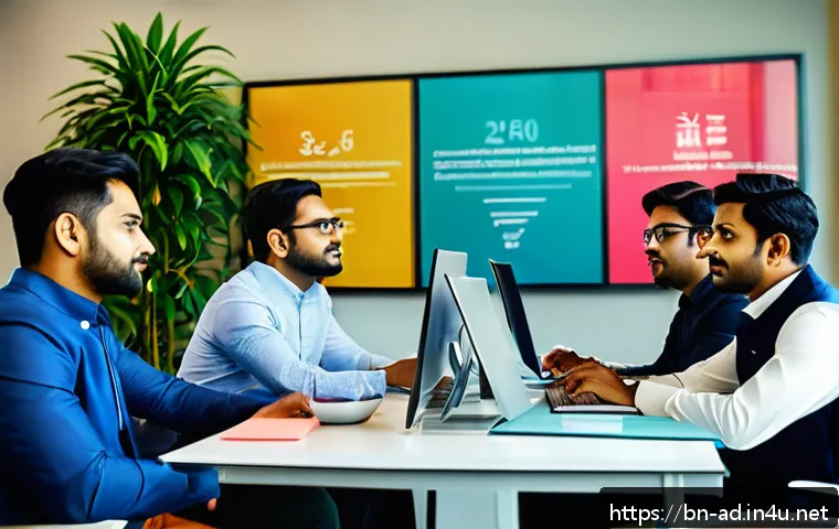 광고홍보사와 온라인 캠페인 기획 - A detailed digital marketing strategy meeting scene featuring a diverse group of Bengali professiona...