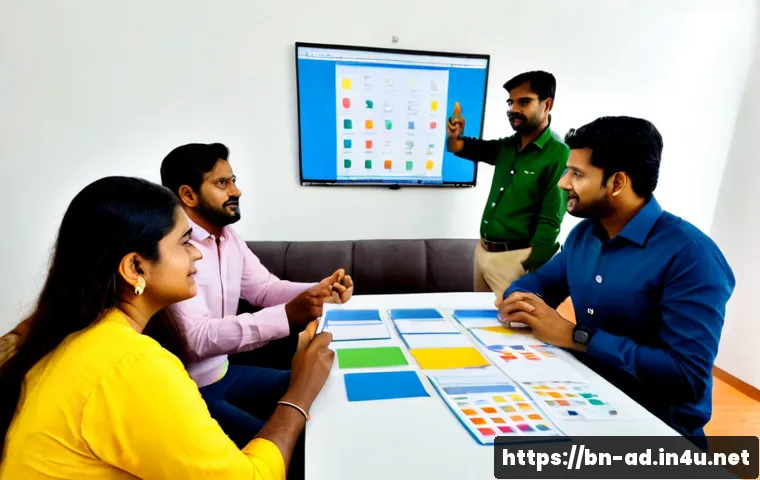 광고홍보 캠페인 기획 프로세스 - Photorealistic advertising campaign planning meeting in a bright modern Dhaka office, diverse Bengal...